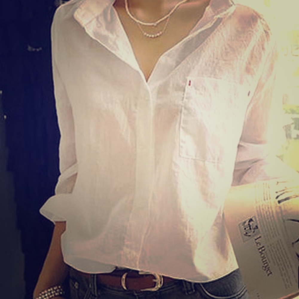 Vince Collar White Shirt size 4 great condition